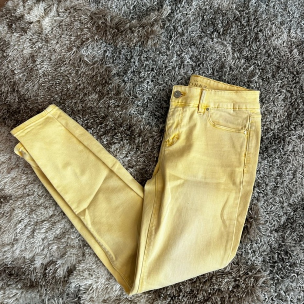 White House Black Marker skinny Women's Yellow Jeans